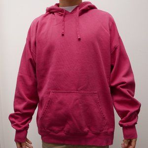 Custom Garment Dyed Vintage Red Champion Pullover Hoodie - Size S & L available